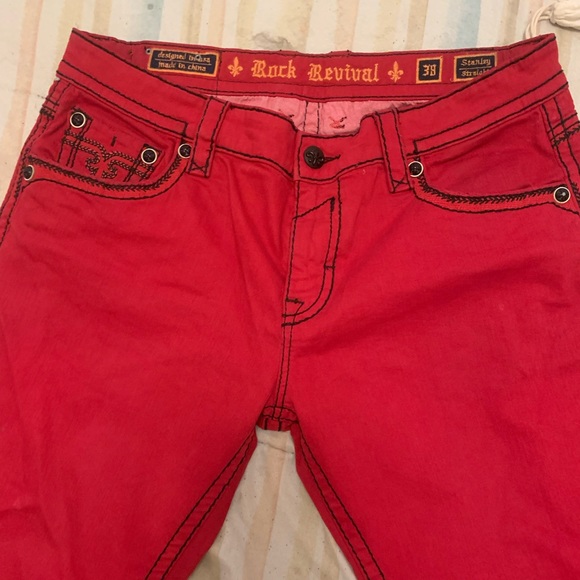 Rock Revival Other - Red and black rock revival jeans